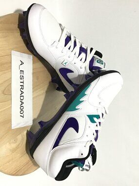 Nike Air Jordan Stadium 90 Football Cleat Men's 9.5 White Grape HQ0210 105